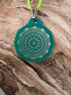 Anhänger Mini Serie eckig – Lakhovsky MWOn Symbol Design – Dodecagram (12 – er Stern) – Produktansicht 1