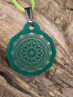 Anhänger Mini Serie eckig – Lakhovsky MWOn Symbol Design – Dodecagram (12 – er Stern) – Produktansicht 1