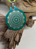 Anhänger Mini Serie eckig – Lakhovsky MWOn Symbol Design – Dodecagram (12 – er Stern) – Produktansicht 1