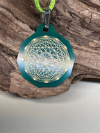 Anhänger Mini Serie eckig – Lakhovsky MWOn Symbol Design – Dodecagram (12 – er Stern) – Produktansicht 1