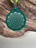 Anhänger Mini Serie eckig – Lakhovsky MWOn Symbol Design – Dodecagram (12 – er Stern) – Produktansicht 1