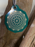 Anhänger Mini Serie eckig – Lakhovsky MWOn Symbol Design – Dodecagram (12 – er Stern) – Produktansicht 1