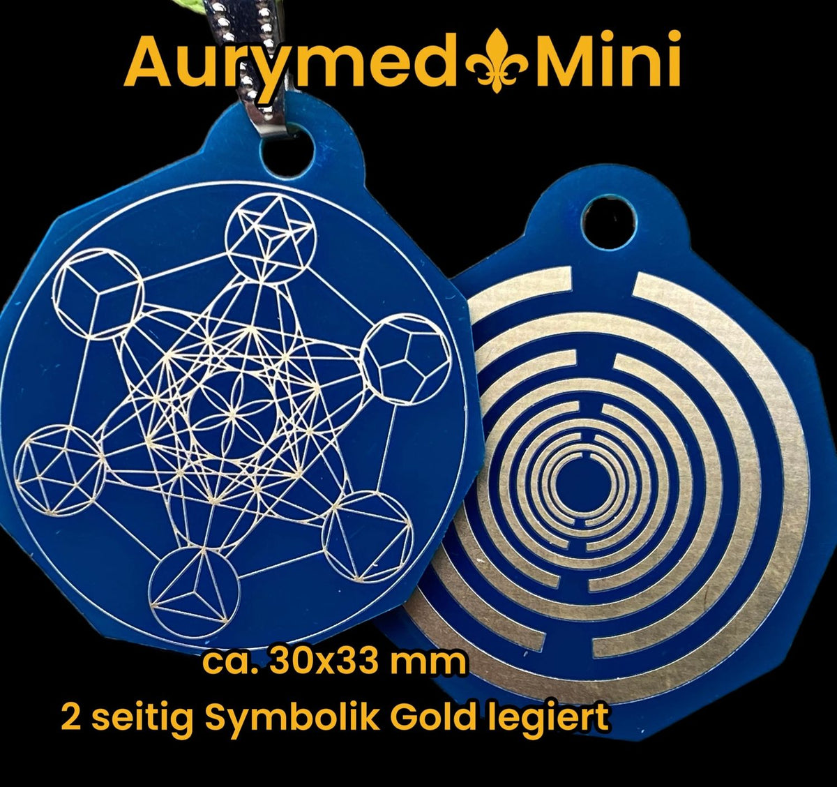 Anhänger Mini Serie eckig – Lakhovsky MWOn Symbol Design – Metatron – Produktansicht 1
