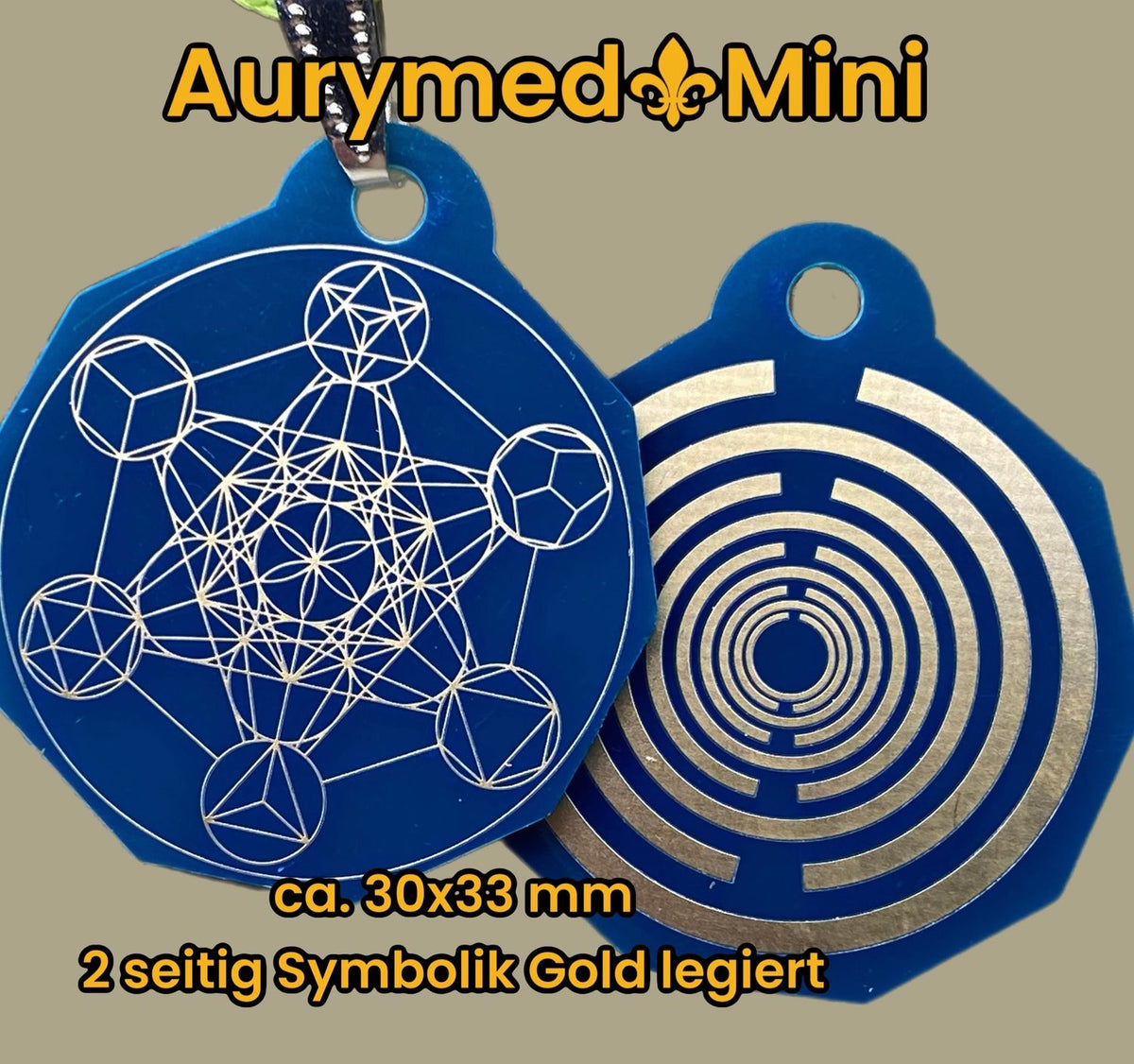 Anhänger Mini Serie eckig – Lakhovsky MWOn Symbol Design – Metatron – Produktansicht 1