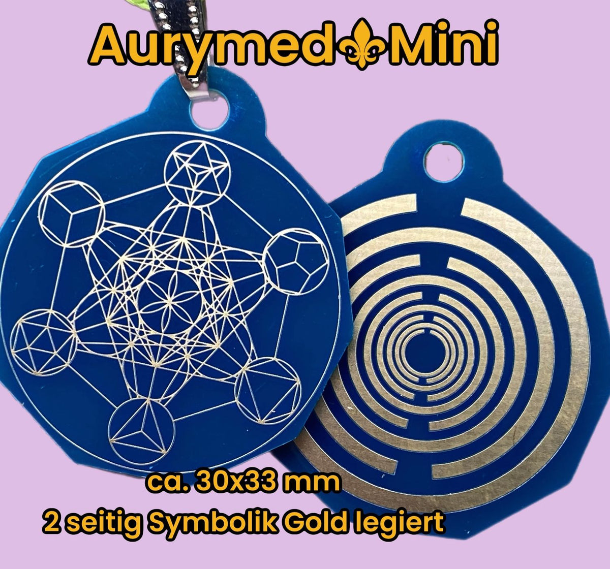Anhänger Mini Serie eckig – Lakhovsky MWOn Symbol Design – Metatron – Produktansicht 1
