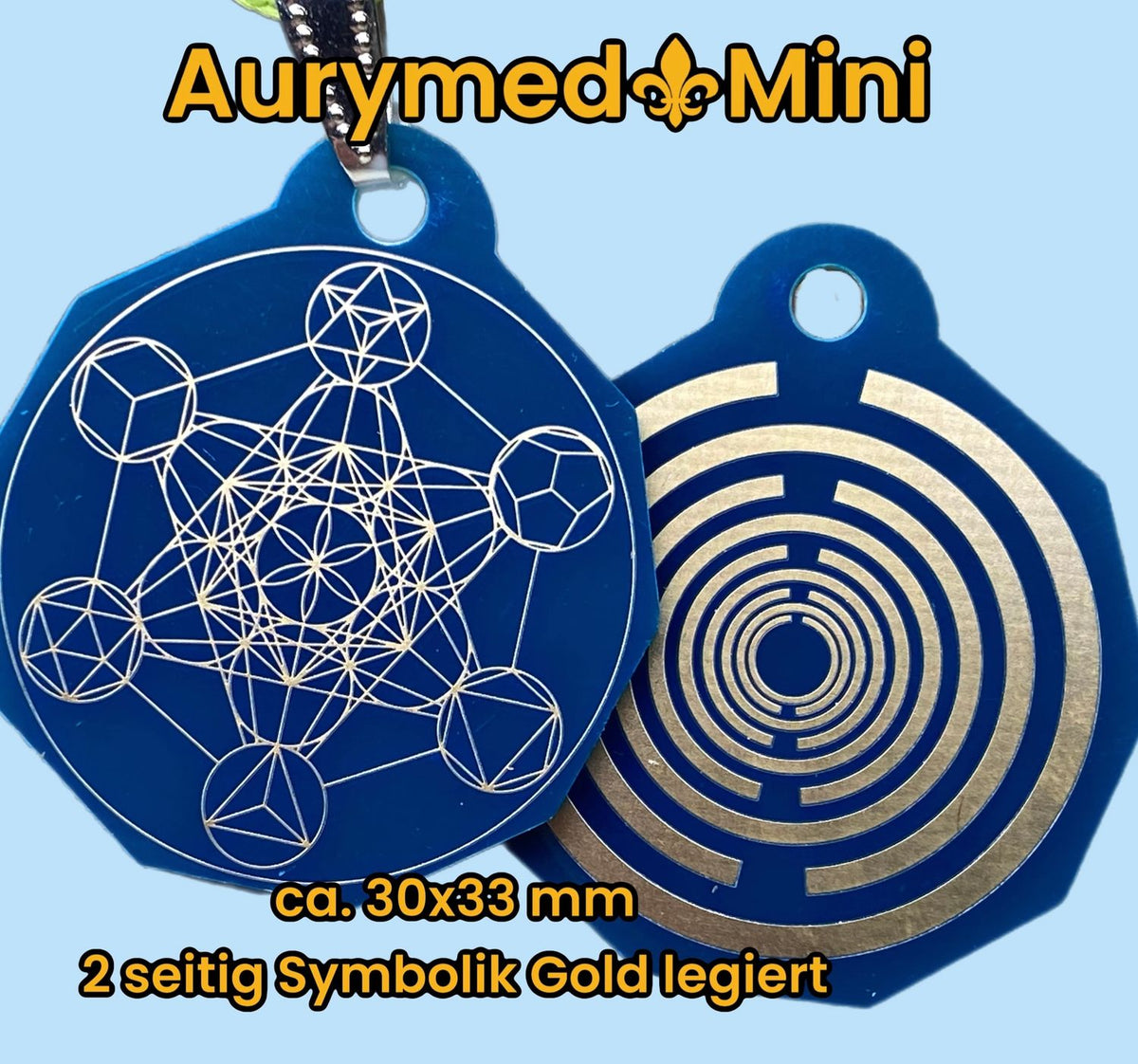 Anhänger Mini Serie eckig – Lakhovsky MWOn Symbol Design – Metatron – Produktansicht 1