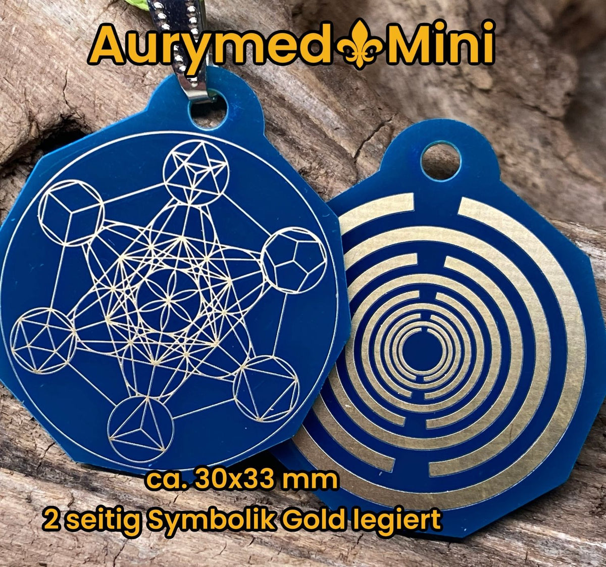 Anhänger Mini Serie eckig – Lakhovsky MWOn Symbol Design – Metatron – Produktansicht 1