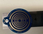 Anhänger Mini Serie rund – Lakhovsky MWOn Symbol Design – Metatron und "Ich bin" Mantren – Produktansicht 1