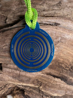 Anhänger Mini Serie rund – Lakhovsky MWOn Symbol Design – Metatron und "Ich bin" Mantren – Produktansicht 1
