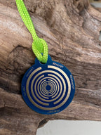 Anhänger Mini Serie rund – Lakhovsky MWOn Symbol Design – Metatron und "Ich bin" Mantren – Produktansicht 1