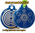Anhänger Mini Serie rund – Lakhovsky MWOn Symbol Design – Metatron und "Ich bin" Mantren – Produktansicht 1
