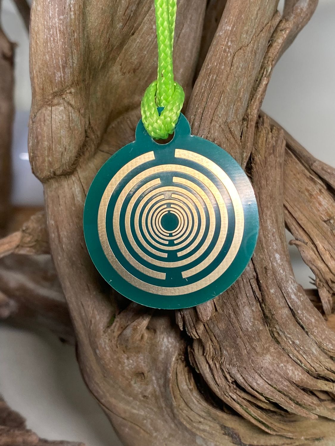 Anhänger Mini Serie rund – Lakhovsky MWOn Symbol Design – Fermat (Bifilar Spule) – Produktansicht 1