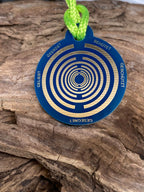 Anhänger Mini Serie rund – Lakhovsky MWOn Symbol Design – Metatron und "Ich bin" Mantren – Produktansicht 1