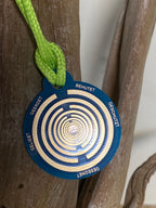 Anhänger Mini Serie rund – Lakhovsky MWOn Symbol Design – Metatron und "Ich bin" Mantren – Produktansicht 1