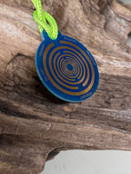Anhänger Mini Serie rund – Lakhovsky MWOn Symbol Design – Metatron und "Ich bin" Mantren – Produktansicht 1