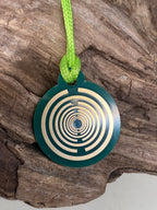 Anhänger Mini Serie rund – Lakhovsky MWOn Symbol Design – Fermat (Bifilar Spule) – Produktansicht 1
