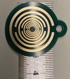 Anhänger Mini Serie rund – Lakhovsky MWOn Symbol Design – Fermat (Bifilar Spule) – Produktansicht 1