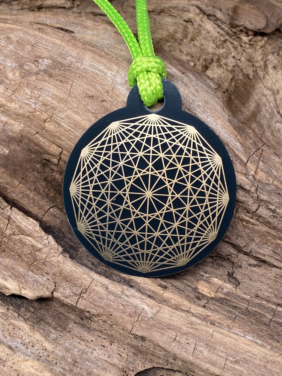 Anhänger Mini Serie rund – Lakhovsky MWOn Symbol Design – Dodecagram – Produktansicht 1