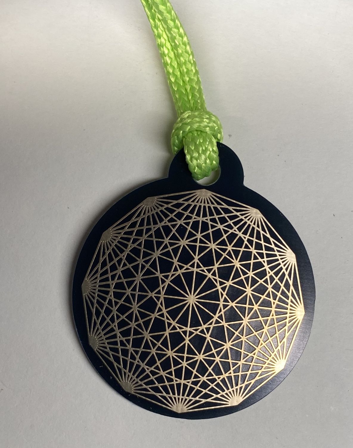 Anhänger Mini Serie rund – Lakhovsky MWOn Symbol Design – Dodecagram – Produktansicht 1