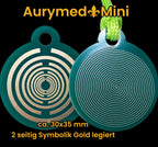 Anhänger Mini Serie rund – Lakhovsky MWOn Symbol Design – Fermat (Bifilar Spule) – Produktansicht 1