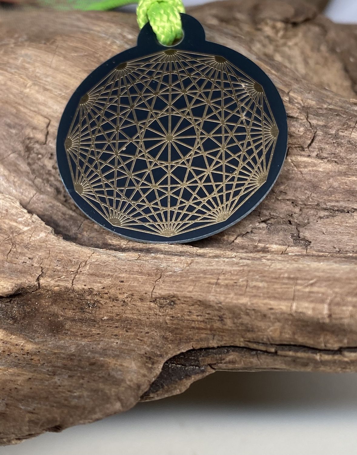Anhänger Mini Serie rund – Lakhovsky MWOn Symbol Design – Dodecagram – Produktansicht 1