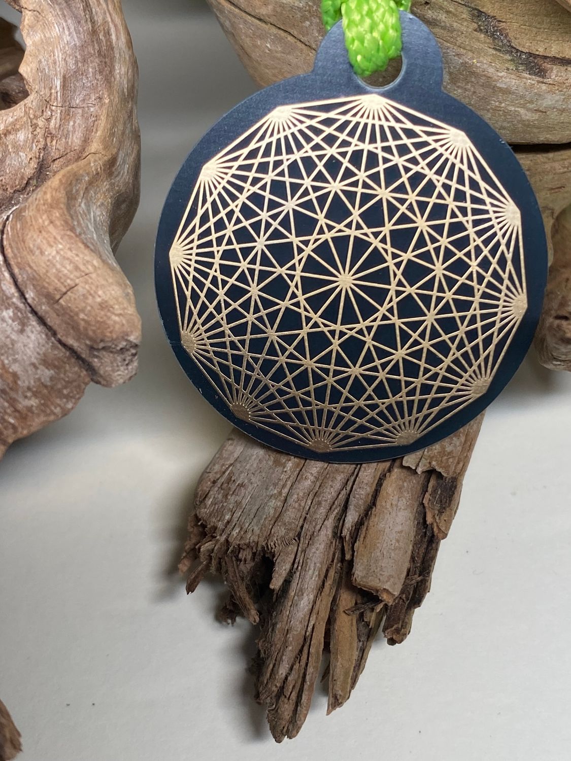 Anhänger Mini Serie rund – Lakhovsky MWOn Symbol Design – Dodecagram – Produktansicht 1