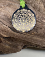 Anhänger Mini Serie rund – Lakhovsky MWOn Symbol Design – Dodecagram, hauchdünn – Produktansicht 1
