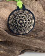 Anhänger Mini Serie rund – Lakhovsky MWOn Symbol Design – Dodecagram, hauchdünn – Produktansicht 1