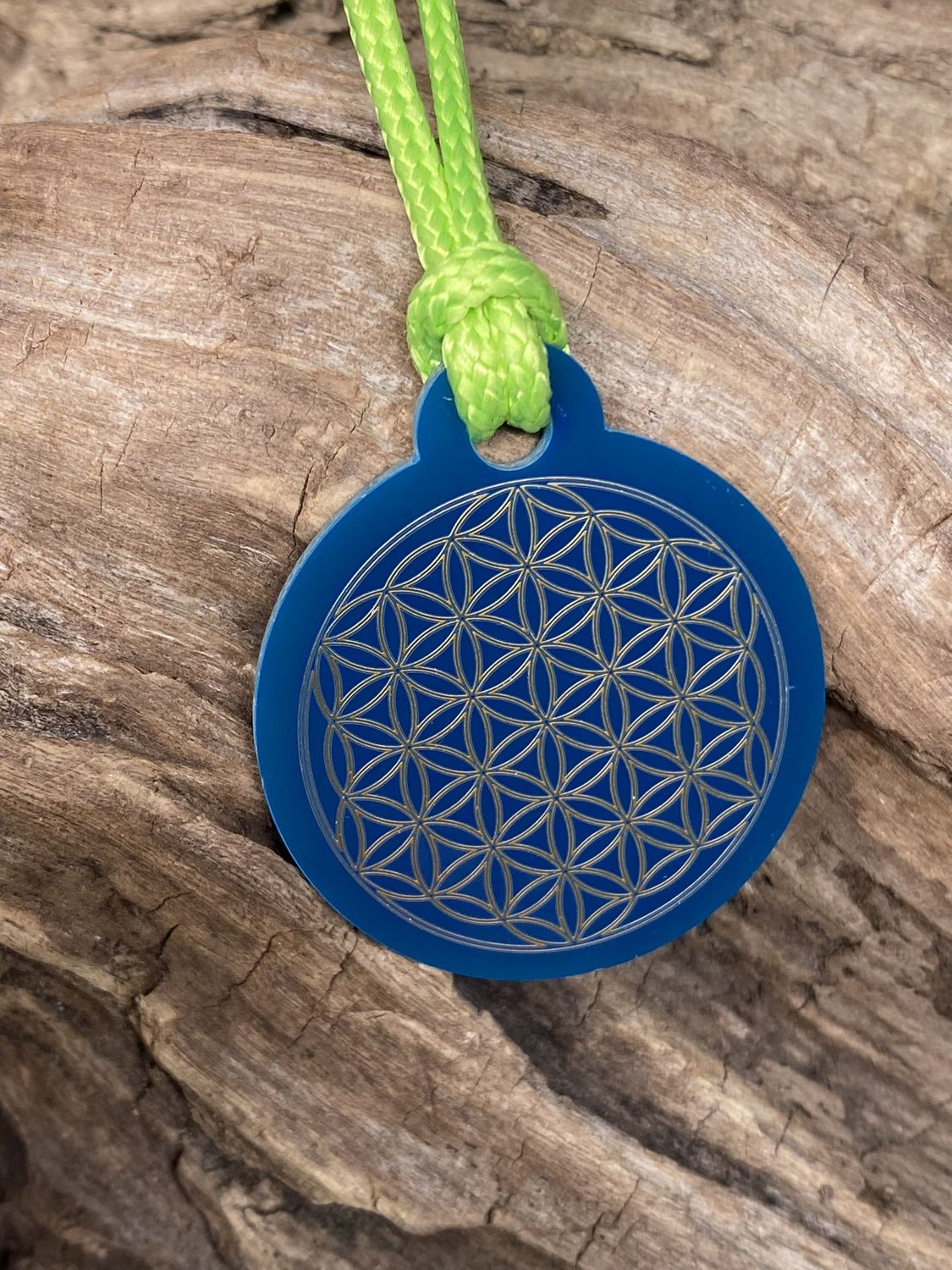 Anhänger Mini Serie rund – Lakhovsky MWOn Symbol Design – Blume des Lebens – Produktansicht 1