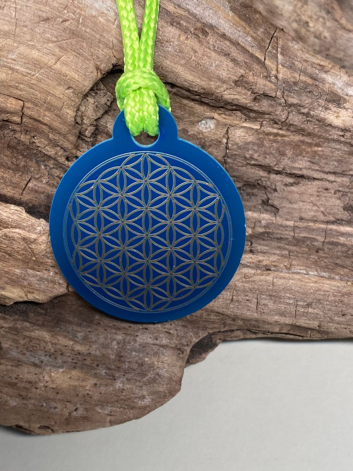 Anhänger Mini Serie rund – Lakhovsky MWOn Symbol Design – Blume des Lebens – Produktansicht 1