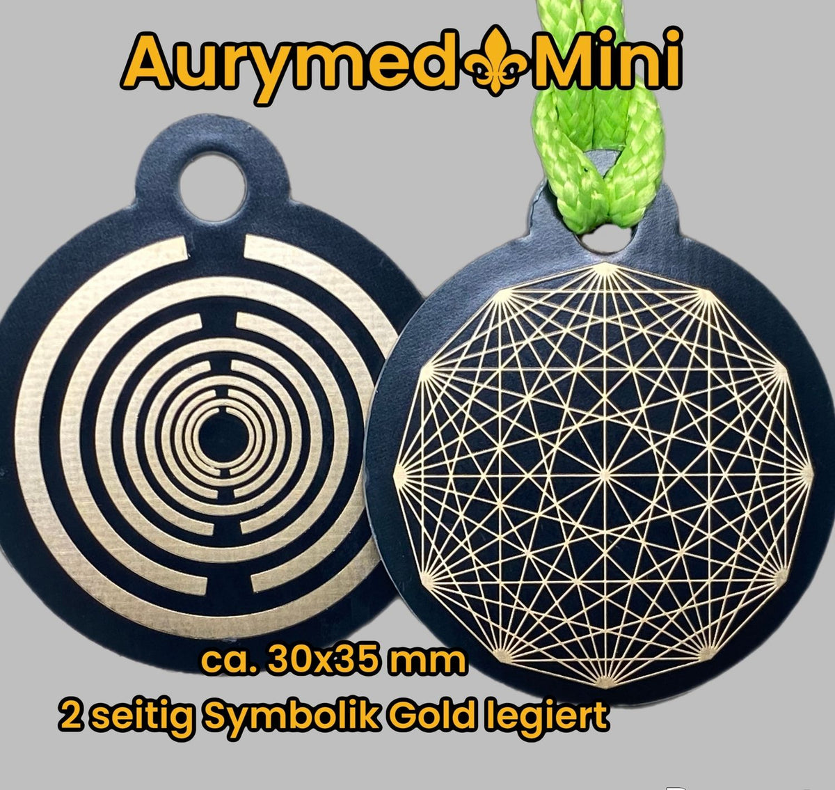 Anhänger Mini Serie rund – Lakhovsky MWOn Symbol Design – Dodecagram – Produktansicht 1