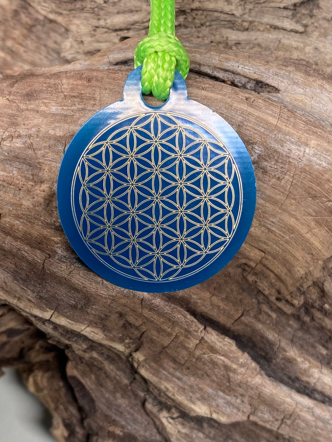Anhänger Mini Serie rund – Lakhovsky MWOn Symbol Design – Blume des Lebens – Produktansicht 1