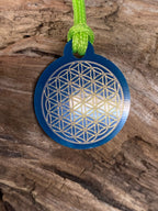 Anhänger Mini Serie rund – Lakhovsky MWOn Symbol Design – Blume des Lebens – Produktansicht 1