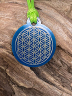 Anhänger Mini Serie rund – Lakhovsky MWOn Symbol Design – Blume des Lebens – Produktansicht 1