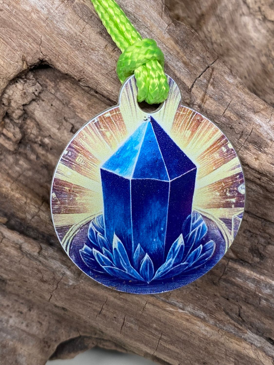Anhänger Mini Serie rund – Lakhovsky MWOn Symbol Design – Lapislazuli Symbol – Produktansicht 1