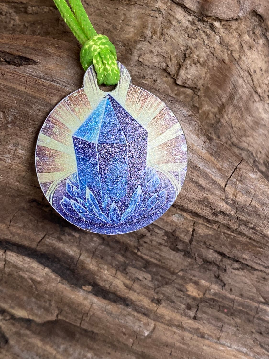 Anhänger Mini Serie rund – Lakhovsky MWOn Symbol Design – Lapislazuli Symbol – Produktansicht 1
