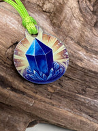 Anhänger Mini Serie rund – Lakhovsky MWOn Symbol Design – Lapislazuli Symbol – Produktansicht 1