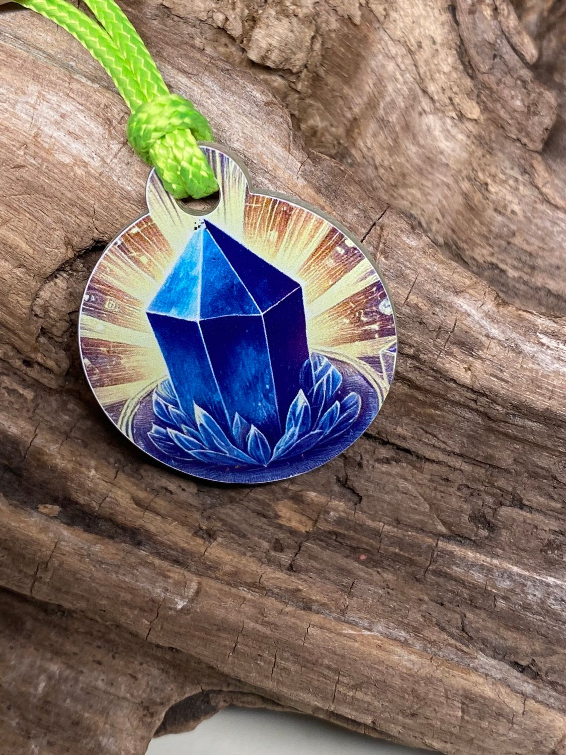 Anhänger Mini Serie rund – Lakhovsky MWOn Symbol Design – Lapislazuli Symbol – Produktansicht 1