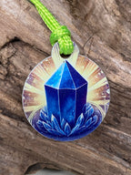 Anhänger Mini Serie rund – Lakhovsky MWOn Symbol Design – Lapislazuli Symbol – Produktansicht 1