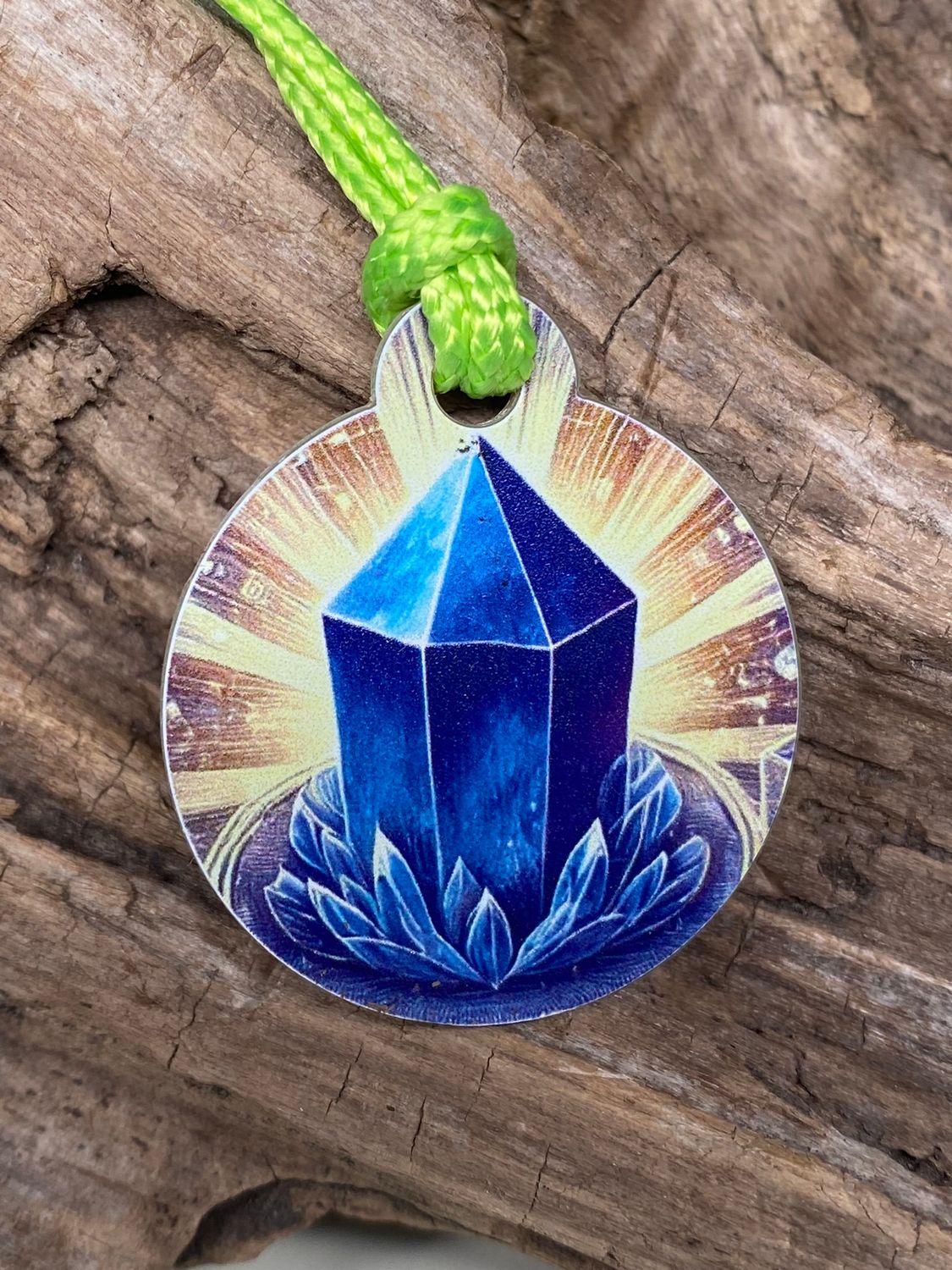 Anhänger Mini Serie rund – Lakhovsky MWOn Symbol Design – Lapislazuli Symbol – Produktansicht 1