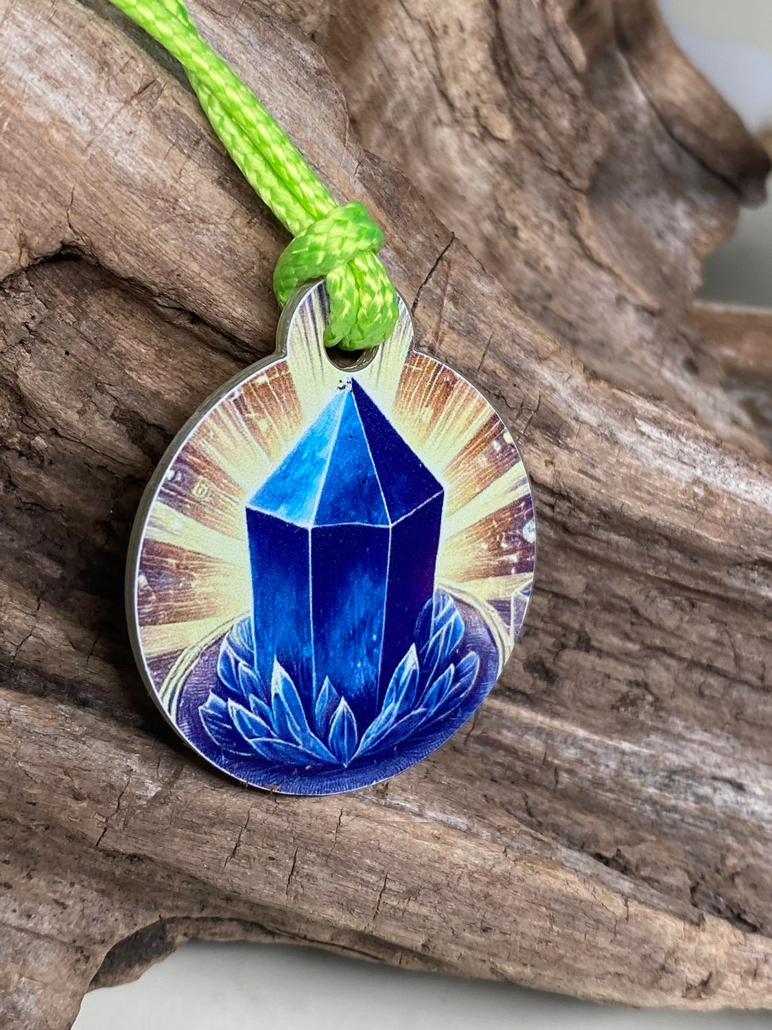 Anhänger Mini Serie rund – Lakhovsky MWOn Symbol Design – Lapislazuli Symbol – Produktansicht 1
