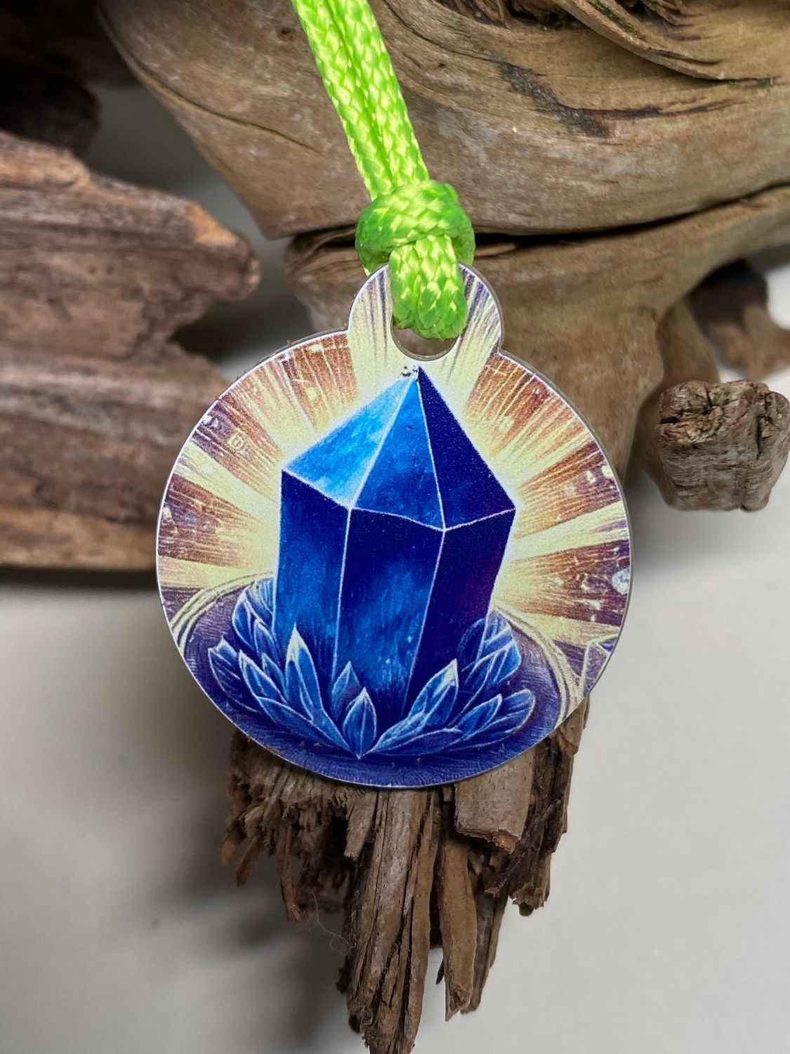 Anhänger Mini Serie rund – Lakhovsky MWOn Symbol Design – Lapislazuli Symbol – Produktansicht 1
