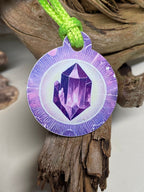 Anhänger Mini Serie rund – Lakhovsky MWOn Symbol Design – Amethyst Symbol – Produktansicht 1
