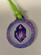 Anhänger Mini Serie rund – Lakhovsky MWOn Symbol Design – Amethyst Symbol – Produktansicht 1