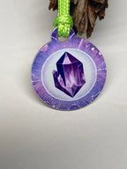 Anhänger Mini Serie rund – Lakhovsky MWOn Symbol Design – Amethyst Symbol – Produktansicht 1