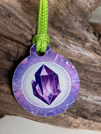 Anhänger Mini Serie rund – Lakhovsky MWOn Symbol Design – Amethyst Symbol – Produktansicht 1