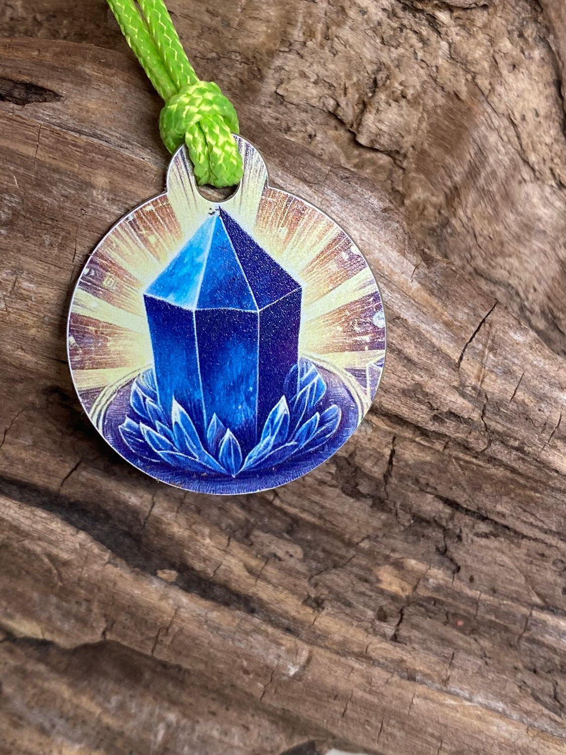 Anhänger Mini Serie rund – Lakhovsky MWOn Symbol Design – Lapislazuli Symbol – Produktansicht 1