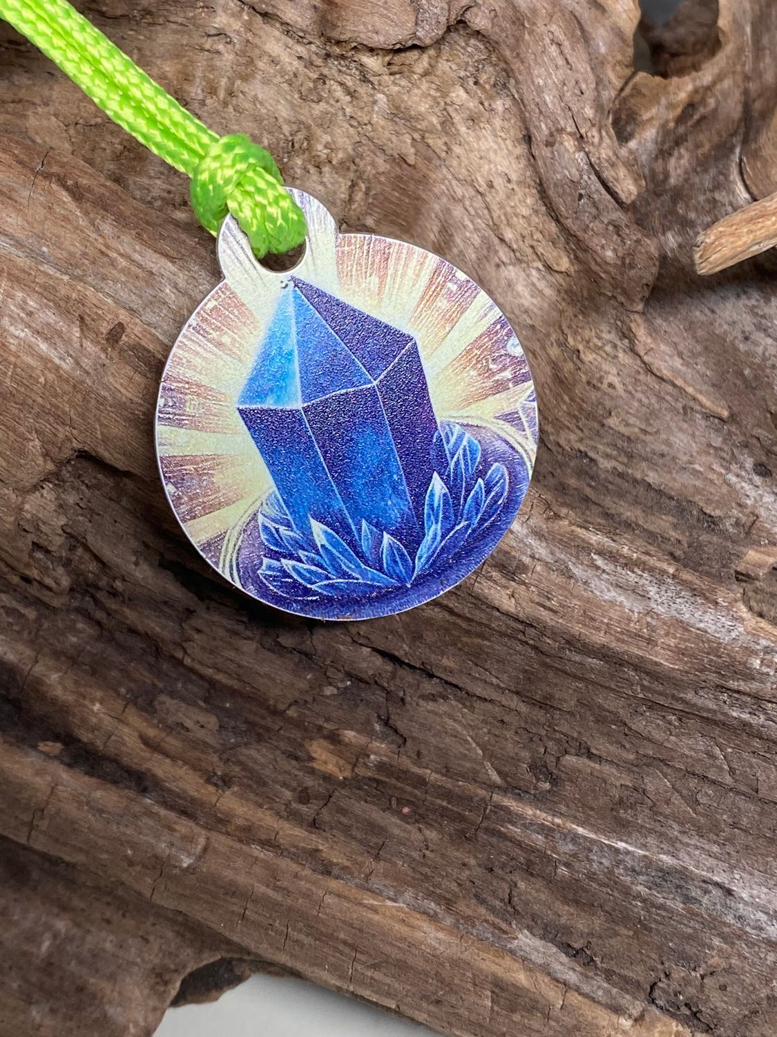 Anhänger Mini Serie rund – Lakhovsky MWOn Symbol Design – Lapislazuli Symbol – Produktansicht 1