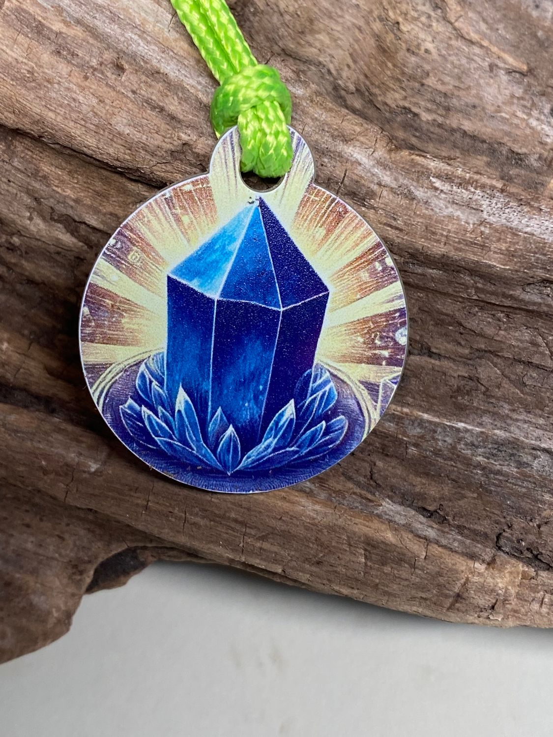Anhänger Mini Serie rund – Lakhovsky MWOn Symbol Design – Lapislazuli Symbol – Produktansicht 1