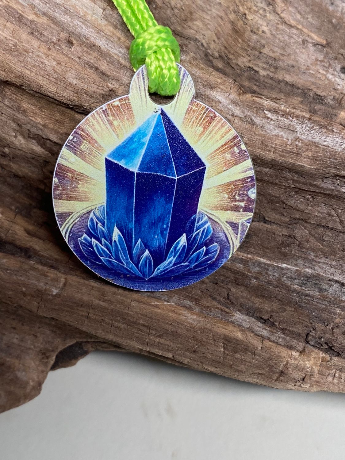 Anhänger Mini Serie rund – Lakhovsky MWOn Symbol Design – Lapislazuli Symbol – Produktansicht 1